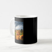 面白い猫の自撮りミーム竜巻 コーヒーマグカップ (正面左)