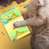 面白い猫の誕生日グリーティングカード カード