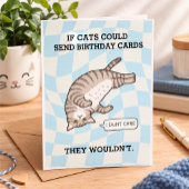面白い猫の誕生日印刷可能グッズ カード
