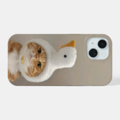 面白い猫のiPhone 15 スリムフィットケース iPhone 15ケース (裏面横)