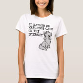 面白い猫のTシャツを見る Tシャツ (正面)