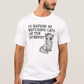 面白い猫のTシャツを見る Tシャツ (正面)