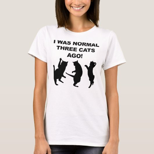 面白い猫のTシャツ 3年前 Tシャツ (正面)