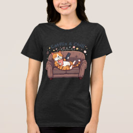 面白い猫のTシャツ – Catflix & Chill Tee トライブレンドＴシャツ
