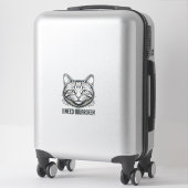 面白い猫イブプロフェン ビンテージの彫刻デザイン_1 シール (スーツケース)