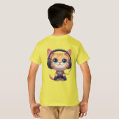 面白い猫ゲーマー - 猫好き&ゲーマーへのギフト Tシャツ (裏面フル)
