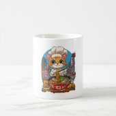 面白い猫シェフアニメフード ラーメンねこ コーヒーマグカップ (中央)
