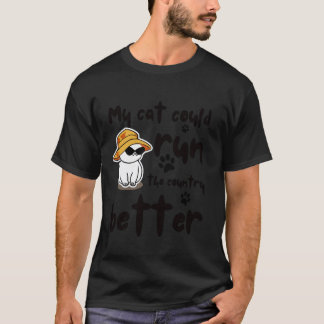 面白い猫ジョーク 政治風刺 動物の名言 2 Tシャツ