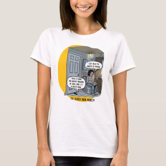 面白い猫ママバスルーム・ユーモアギフト Tシャツ (正面)