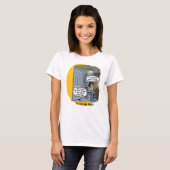 面白い猫ママバスルーム・ユーモアギフト Tシャツ (正面フル)