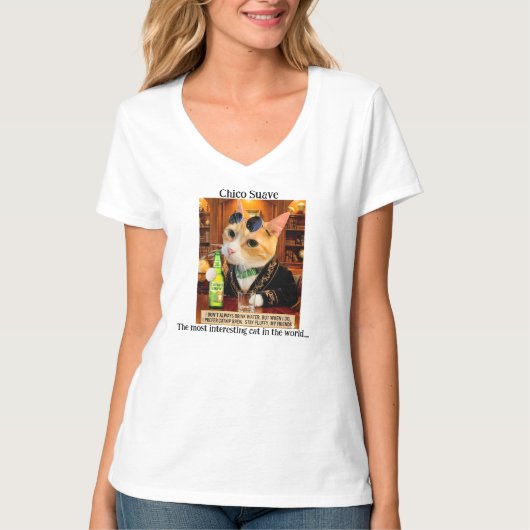 面白い猫ミーム Tシャツ (正面)