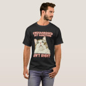 面白い猫メンタルヘルス未診断ADHD自閉症さ Tシャツ (正面フル)