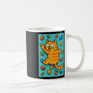 面白い猫ロッククライマー ボルダリング 壁登り 私 コーヒーマグカップ