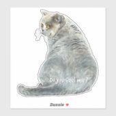 面白い猫分かる? シール (シート)