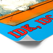 面白い猫好きのためのIDK IDc IDGAFの間で困った ポスター (角)