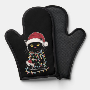 面白い猫好きのクリスマス・ライト 鍋つかみ