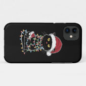 面白い猫好きのクリスマス・ライト Case-Mate iPhoneケース (裏面(横))