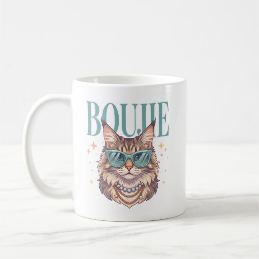 面白い猫好きのコーヒーマグ コーヒーマグカップ (左)