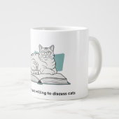 面白い猫好きギフト ジャンボコーヒーマグカップ (正面右)