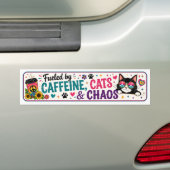 面白い猫好きバンパーステッカー バンパーステッカー (車上)