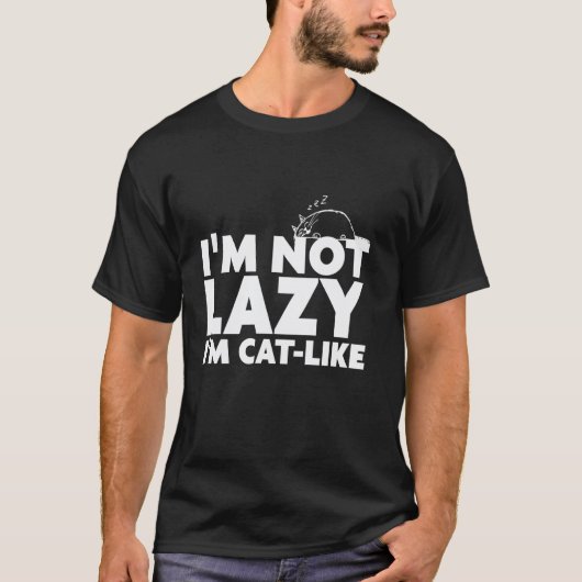 面白い猫好きユーモアの引用 Tシャツ (正面)