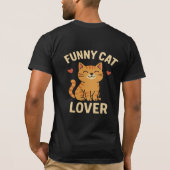 面白い猫好きTシャツ – かわいい＆笑える猫 Tシャツ (裏面)