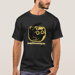 面白い猫好きTシャツ - 猫に気を取られがち Tシャツ