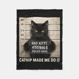 面白い猫用キャットニップのジョーク フリースブランケット