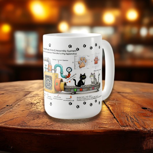 面白い猫組立機械マグカップ コーヒーマグカップ