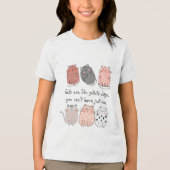 面白い猫、かわいい猫 トライブレンドＴシャツ (正面)