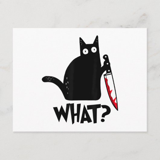 面白い猫 なに_ 黒猫  エンクロージャーカード (正面)