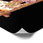 面白い猫 ウーパールーパー ラーメン+ボバ+かわいい ポスター (角)