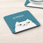 面白い猫 コースター (左側)