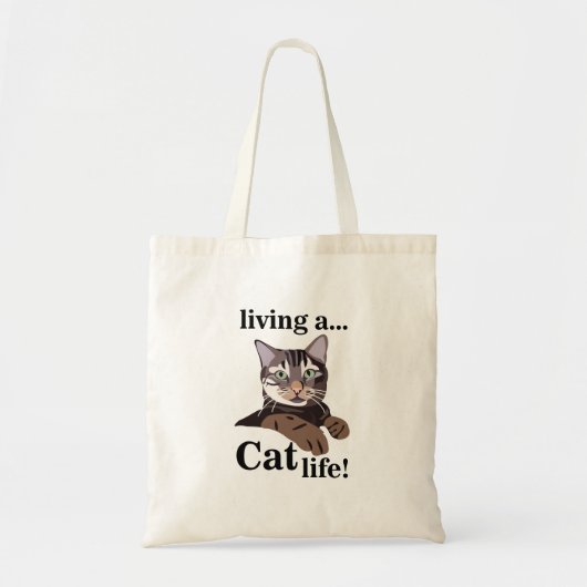 面白い猫 トートバッグ (正面)