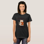 面白い猫 明らかに私はスリープが好き Tシャツ (正面フル)
