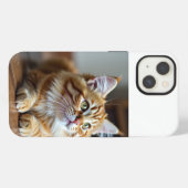 面白い猫  iPhoneケース (裏面横)