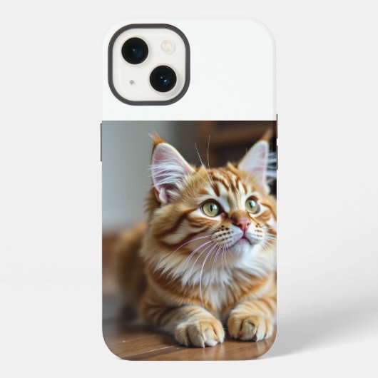 面白い猫  iPhoneケース (裏面)