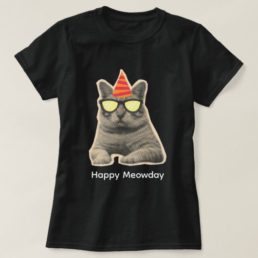 面白い猫 Tシャツ (デザイン正面)