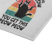 面白い猫Tシャツ 私に喧嘩を売る猫好き ギフト カッティングボード (角)