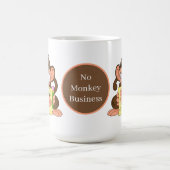 面白い猿好きな人に追加テキスト コーヒーマグカップ (中央)