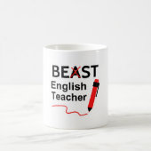 面白い獣か最高の英語教師 コーヒーマグカップ (中央)