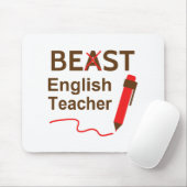 面白い獣または最高の英語教師 マウスパッド (マウス)