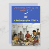 面白い現代的な2026年新年の写真カード シーズンカード (正面/裏面)