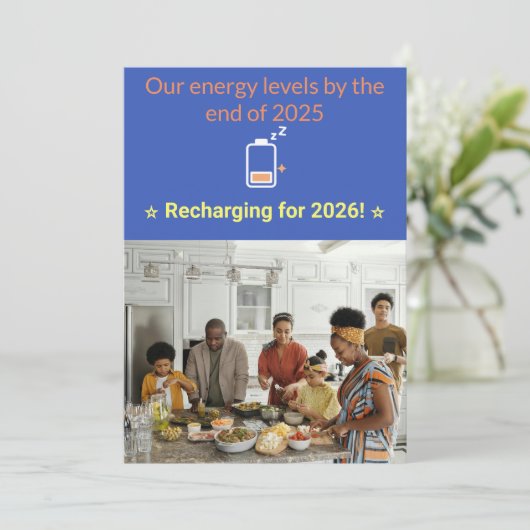 面白い現代的な2026年新年の写真カード シーズンカード (スタンド正面)