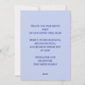 面白い現代的な2026年新年の写真カード シーズンカード (裏面)