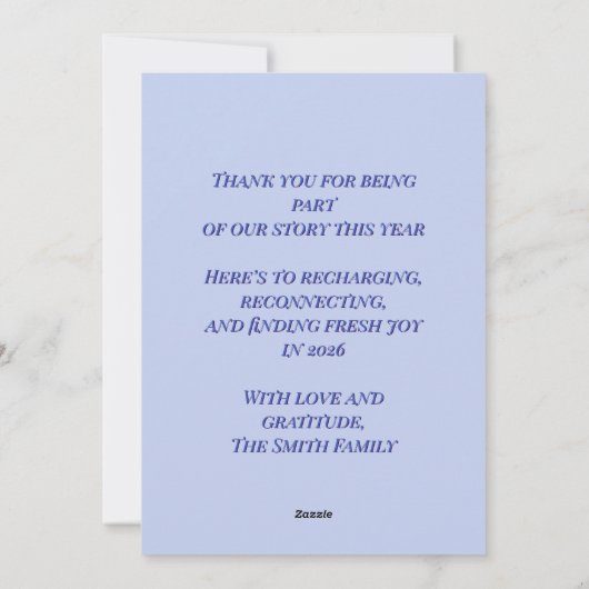 面白い現代的な2026年新年の写真カード シーズンカード (裏面)