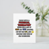 面白い理学療法士... なんてこった 笑 ポストカード (スタンド正面)