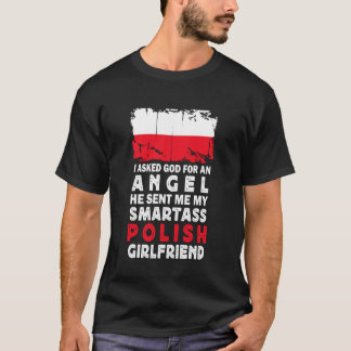 面白い生意気なポーランド人彼女 ポーランドの国旗 Tシャツ