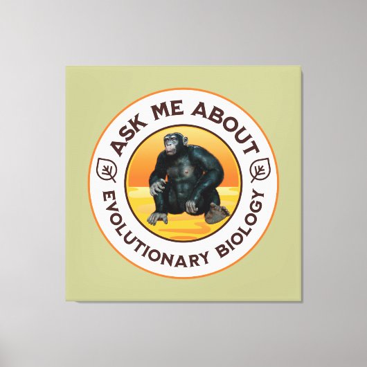 面白い生物学の先生の進化ユーモアギフト キャンバスプリント (正面)