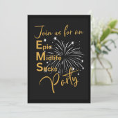 面白い男のゴールド エピック ミッドライフ S#cks 50歳の誕生日 招待状 (スタンド正面)